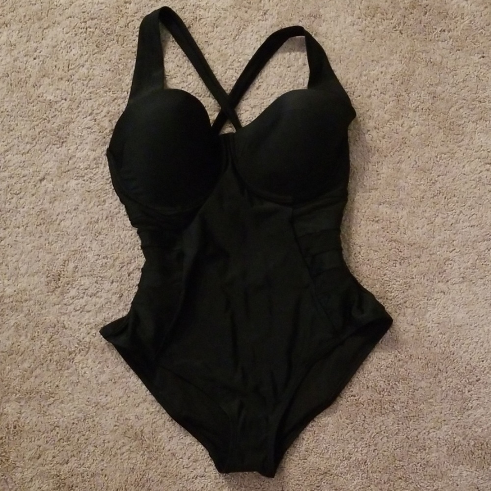 Adore Me Black One Piece Swimsuit